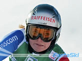 Lara Gut in allenameno a Saas Fee