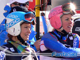 Julia Mancuso e Chemmy Alcott seguono con attenzione la gara